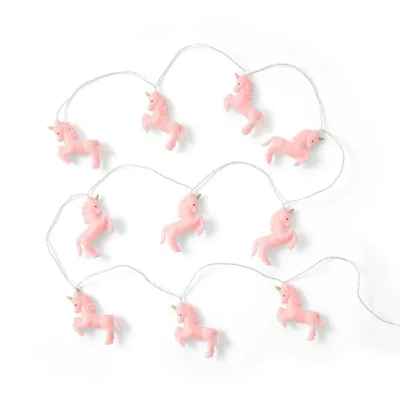 Unicorn String Lights - Pink, Battery Powered