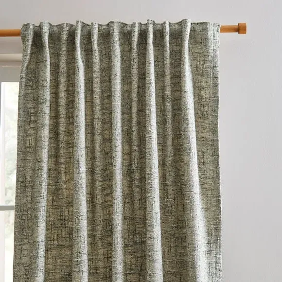 Unlined Curtains with 3-in-1 Header - Olive
