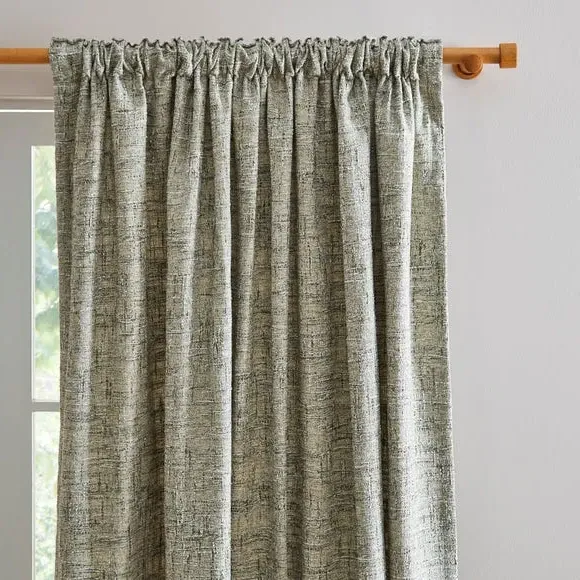 Unlined Curtains with 3-in-1 Header - Olive