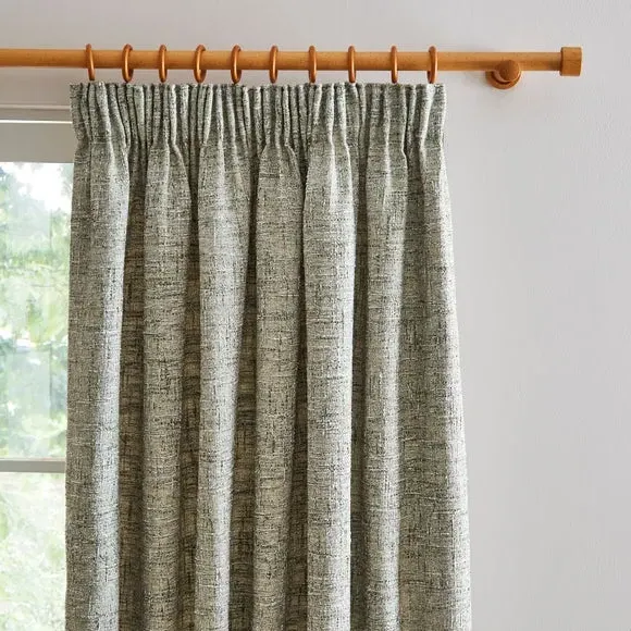 Unlined Curtains with 3-in-1 Header - Olive
