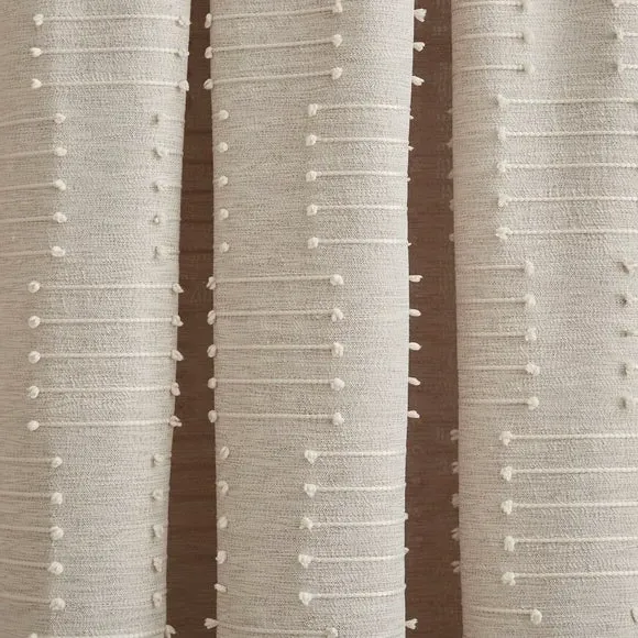 Unlined Slot Top Curtains - Natural, Polyester