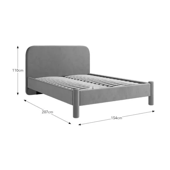Upholstered Bed Frame - Caramel, Velvet