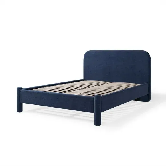 Upholstered Bed Frame - Ink, Chenille