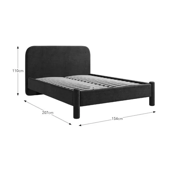 Upholstered Bed Frame - Ink, Chenille
