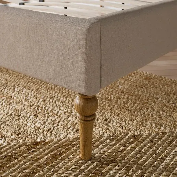 Upholstered Bed Frame - Natural, Wood