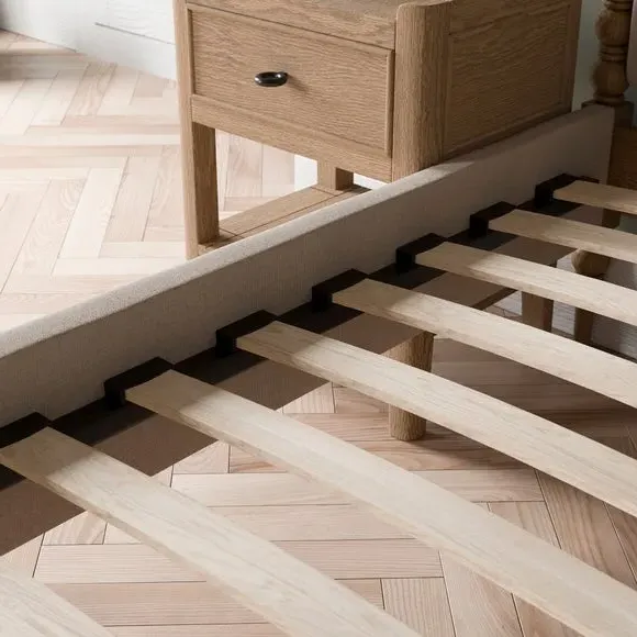 Upholstered Bed Frame - Natural, Wood