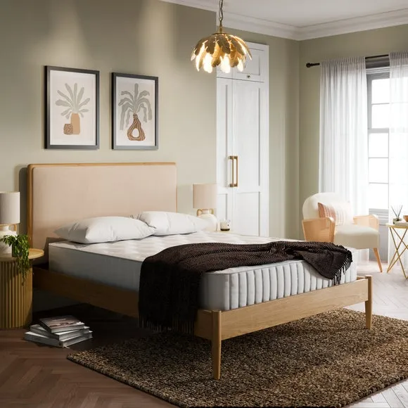 Upholstered Bed Frame - Natural, Wood image