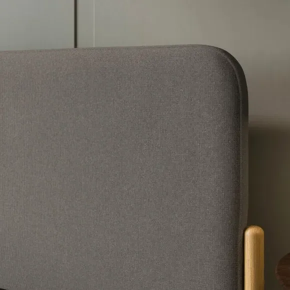 Upholstered Bed Frame with Slats - Grey, Velvet