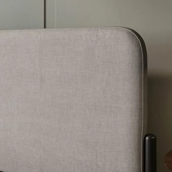 Upholstered Bed Frame with Slats - Grey, Velvet