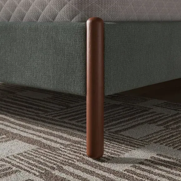 Upholstered Bed Frame with Slats - Mineral, Velvet