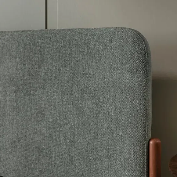 Upholstered Bed Frame with Slats - Mineral, Velvet