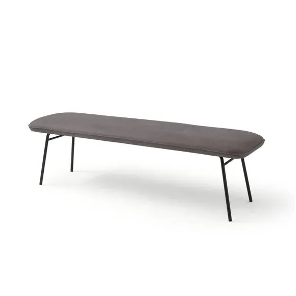 Upholstered Dining Bench - Grey, Faux Leather