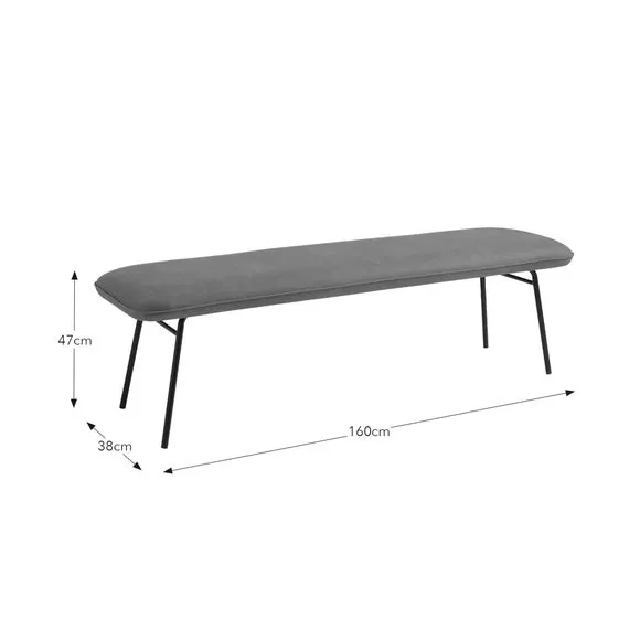 Upholstered Dining Bench - Olive, Faux Leather