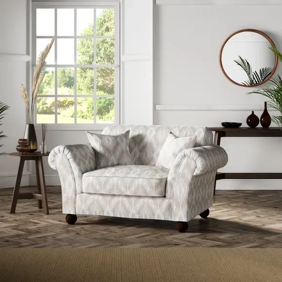 Upholstered Snuggle Chair - Natural, Ikat