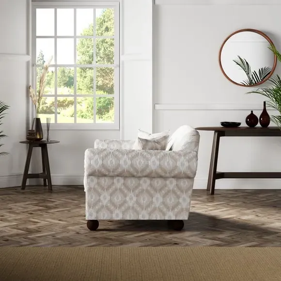 Upholstered Snuggle Chair - Natural, Ikat