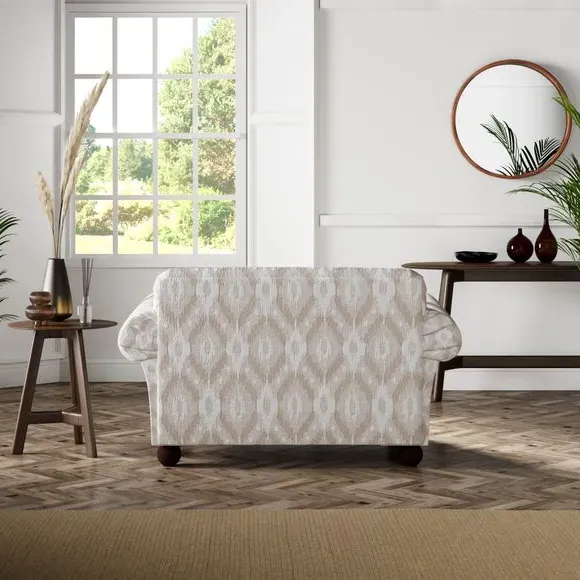 Upholstered Snuggle Chair - Natural, Ikat