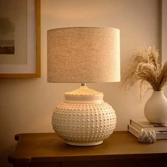Urchin Table Lamp - Cream, Ceramic