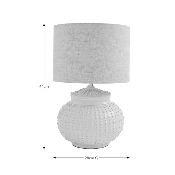 Urchin Table Lamp - Cream, Ceramic