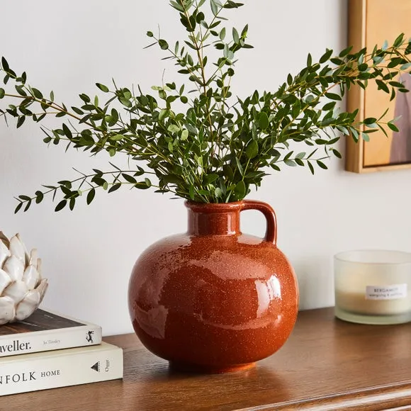 Urn Vase with Textured Finish - Terracotta, Ceramic image