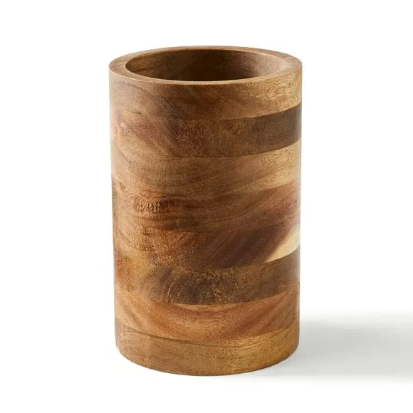Utensil Holder - Brown, Acacia Wood