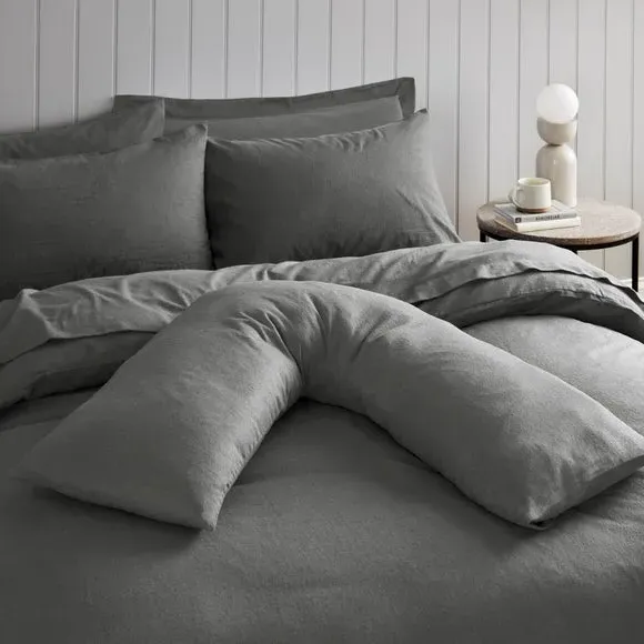 V-Shape Pillowcase - Dove, Brushed Cotton