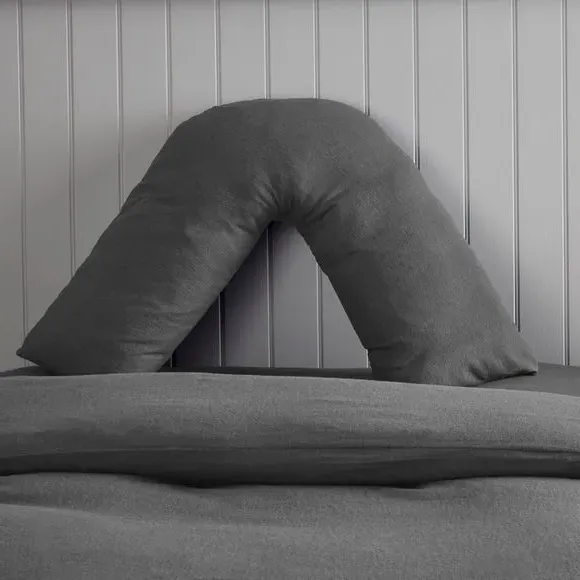V-Shape Pillowcase - Dove, Brushed Cotton