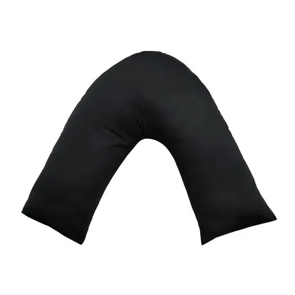 V-Shaped Pillowcase - Black, Cotton