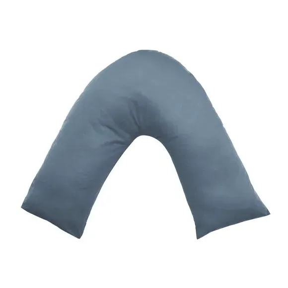 V-Shaped Pillowcase - Denim Blue, Cotton