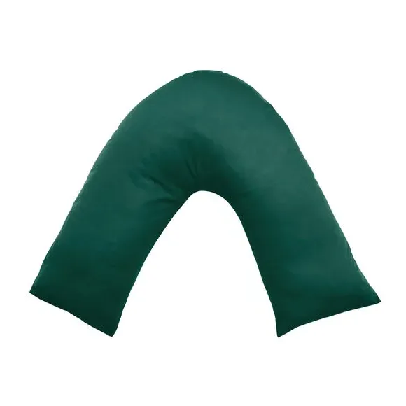V-Shaped Pillowcase - Emerald, Cotton