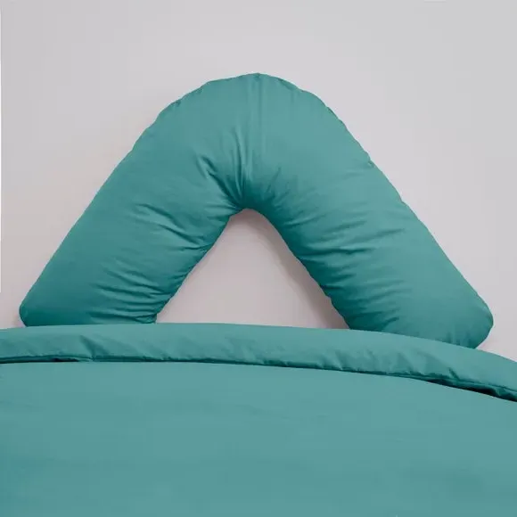V-Shaped Pillowcase Non Iron - Aqua, Cotton image