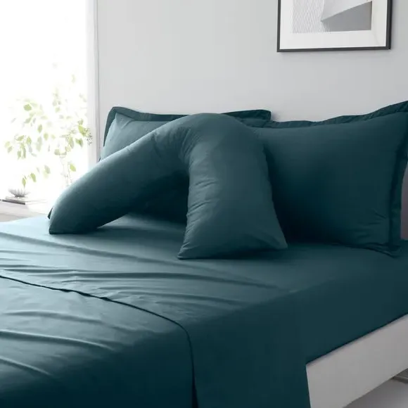 V-Shaped Pillowcase - Pacific Blue, Cotton