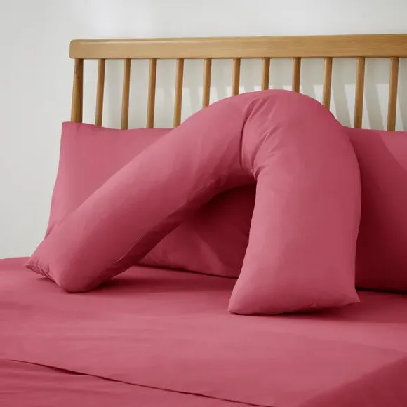 V-Shaped Pillowcase - Rhubarb, Cotton