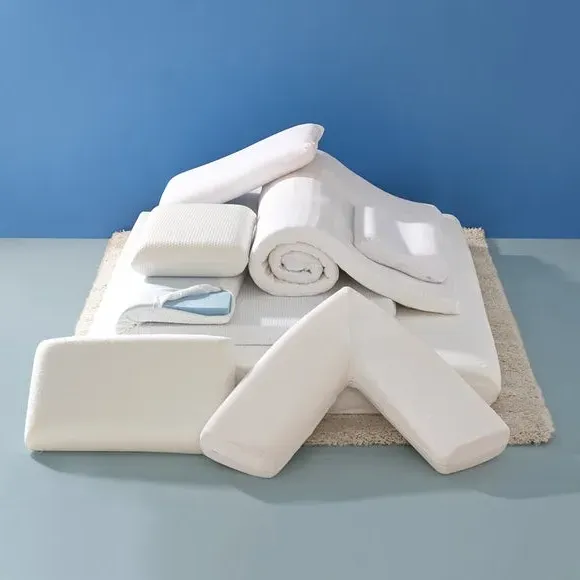 V-Shaped Pillowcase with Zip - White, Polycotton