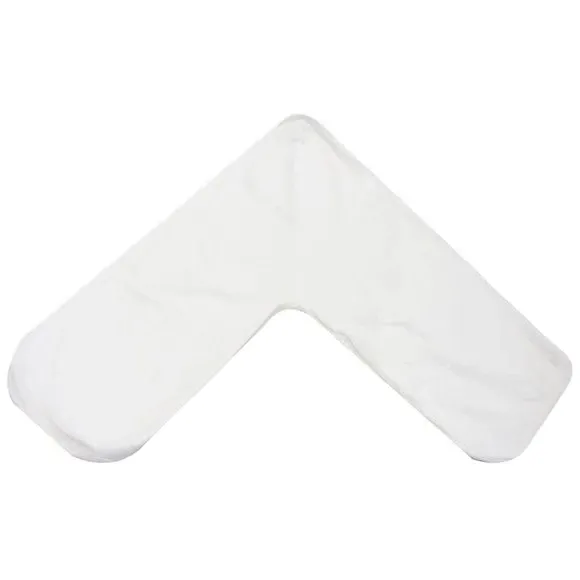 V-Shaped Pillowcase with Zip - White, Polycotton image