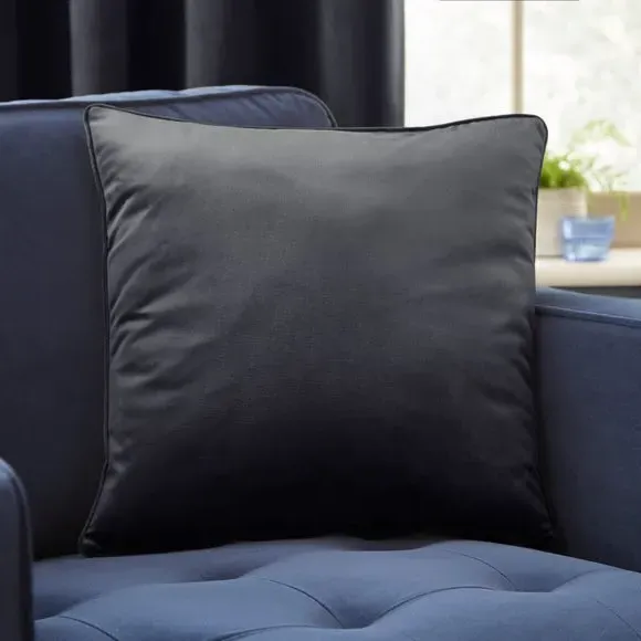 Velour Cushion with Zip - Blue, Recycled Fabric