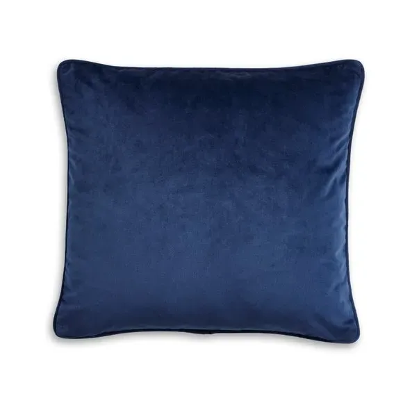 Velour Cushion with Zip - Cobalt Blue, Recycled Fabric