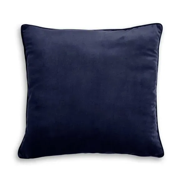 Velour Cushion with Zip - Ink, Recycled Fabric