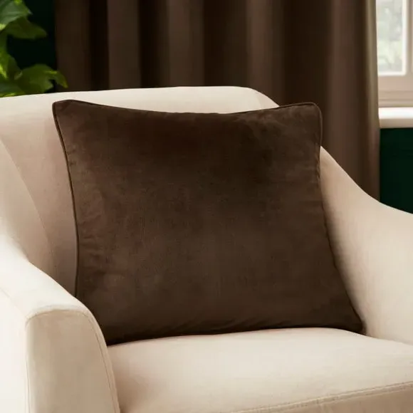 Velour Cushion with Zip - Pinecone, Recycled