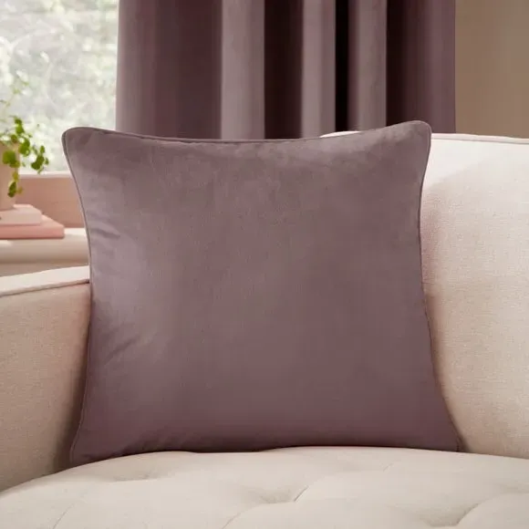 Velour Cushion with Zip - Thistle, Recycled Fabric