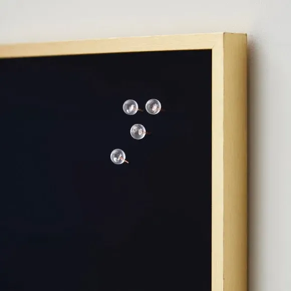 Velvet Pin Board with Gold Frame - Navy