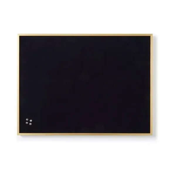 Velvet Pin Board with Gold Frame - Navy