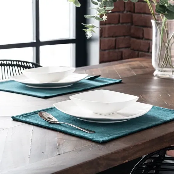 Velvet Placemat - Teal, Cotton