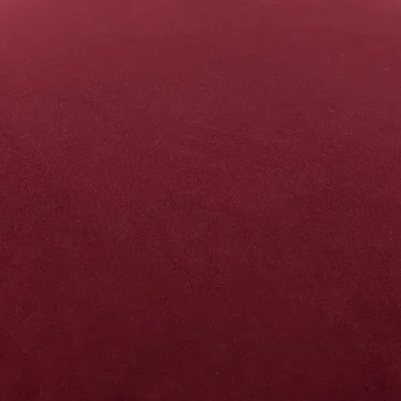 Velvet Pouffe with Piped Edges - Merlot, Velvet