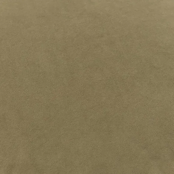 Velvet Pouffe with Piped Edges - Soft Olive, Velvet