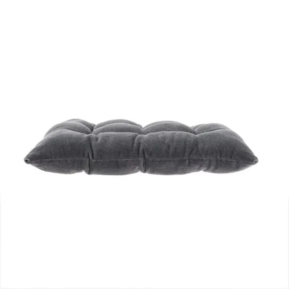 Velvet Seat Pad with Nine Stitching - Grey, Cotton