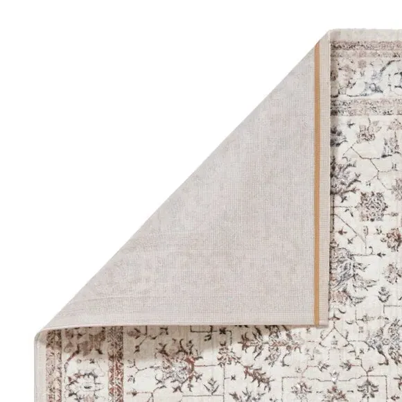 Vintage Area Rug with Metallic Effect - Brown