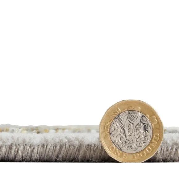 Vintage Area Rug with Metallic Effect - Gold