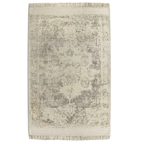 Vintage Fringe Rug - Natural, Viscose