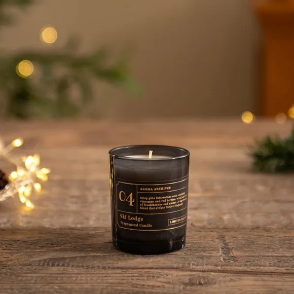 Votive Candle Ski Lodge Scent - Blue, Glass