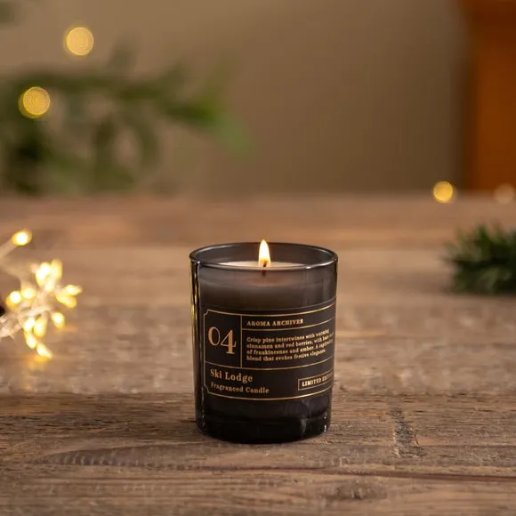 Votive Candle Ski Lodge Scent - Blue, Glass image